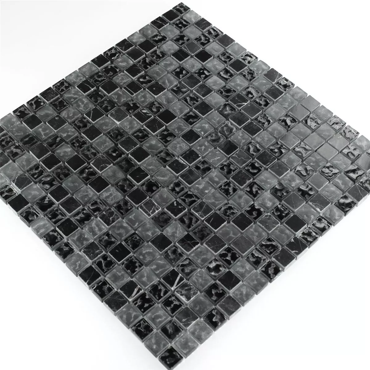 Mosaico Vetro Marmo Zambia Scanalata 15x15x8mm