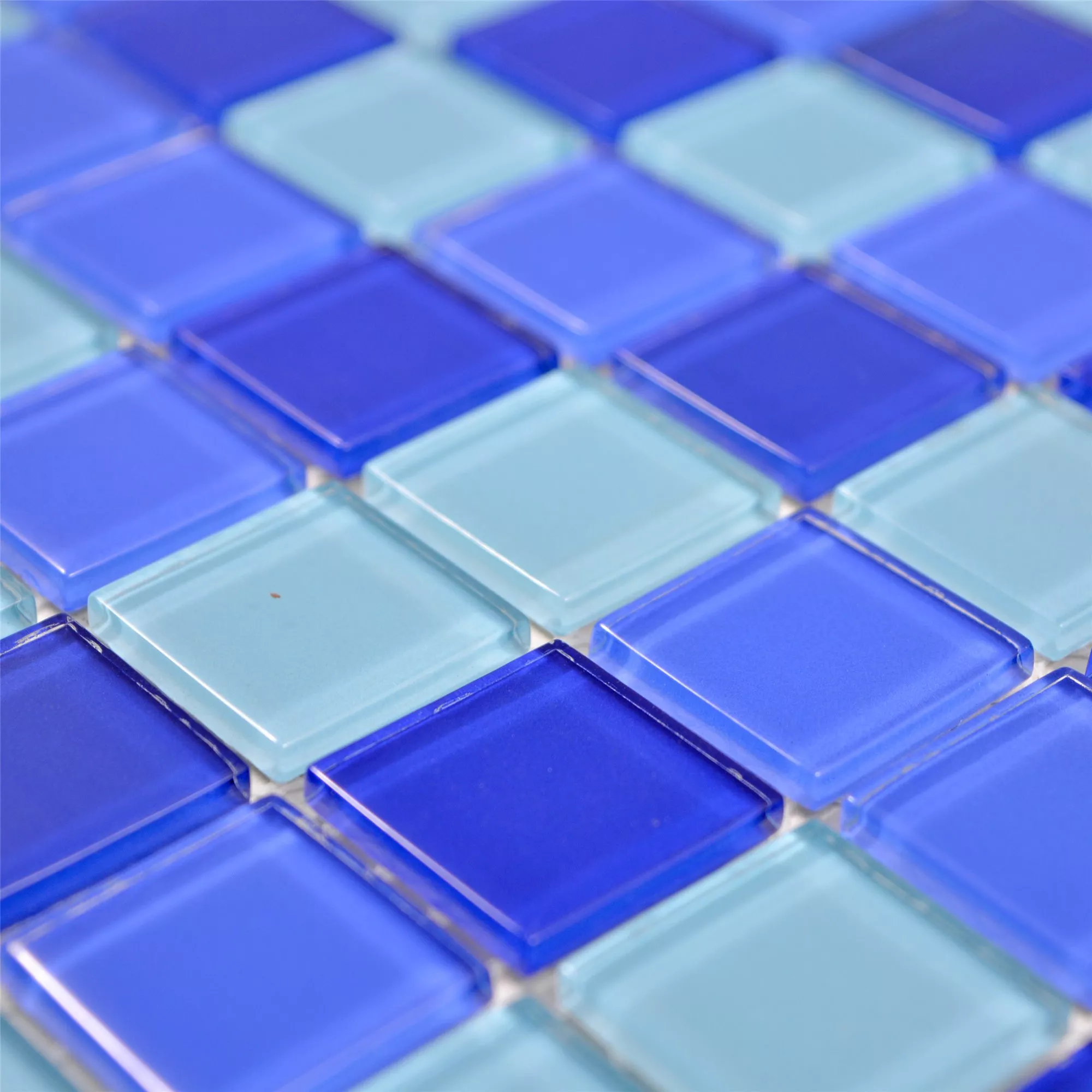 Mosaico Di Vetro Piastrella Bommel Blu