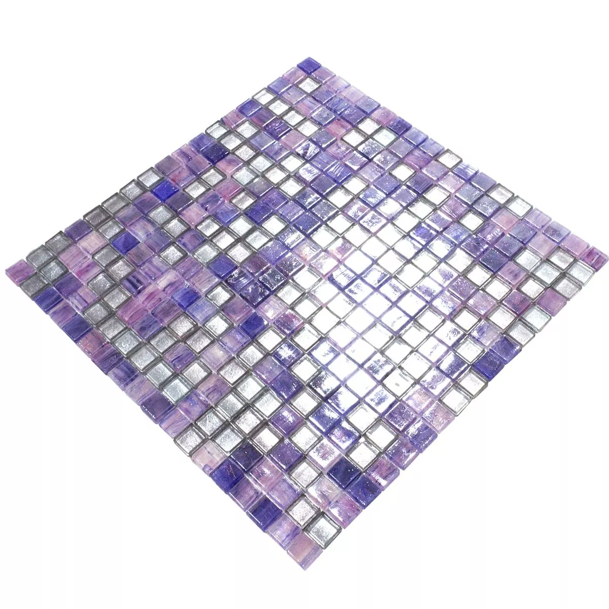 Campione Mosaico Di Vetro Piastrelle Edessa Porpora Mix
