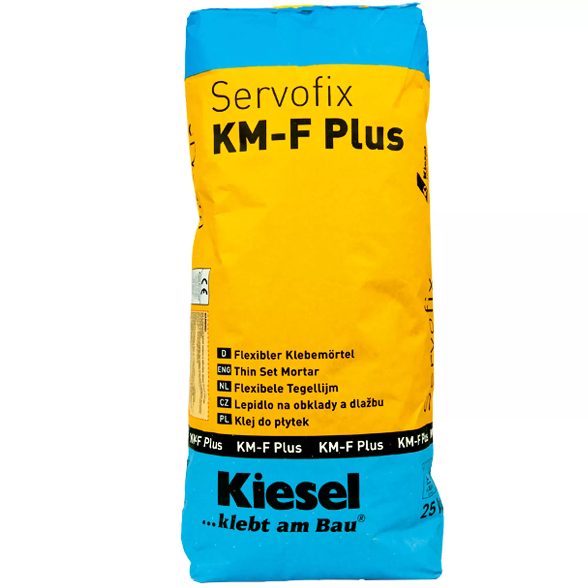 Adesivo per piastrelle Kiesel Servofix KM-F Plus - malta adesiva flessibile per gres fine, piastrelle di ceramica (25KG)