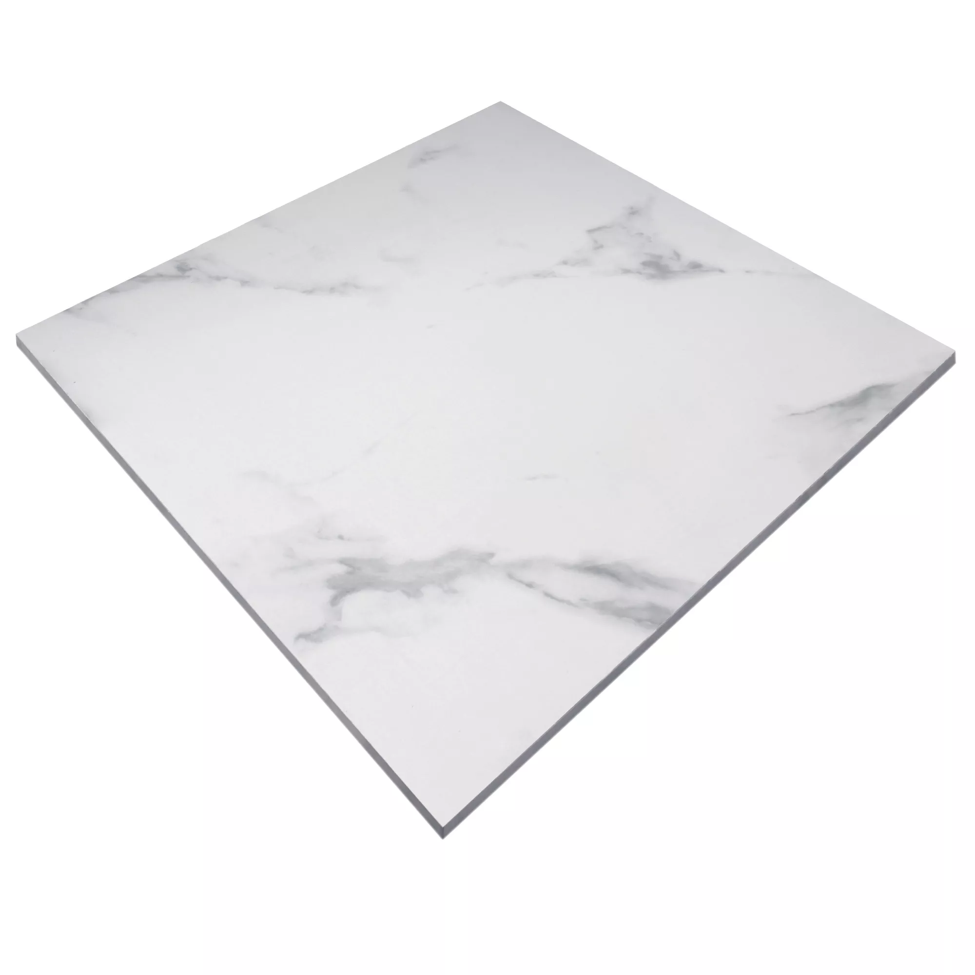 Campione Piastrelle Marmo Ottica Himalaya Bianco Lucidato 60x60cm