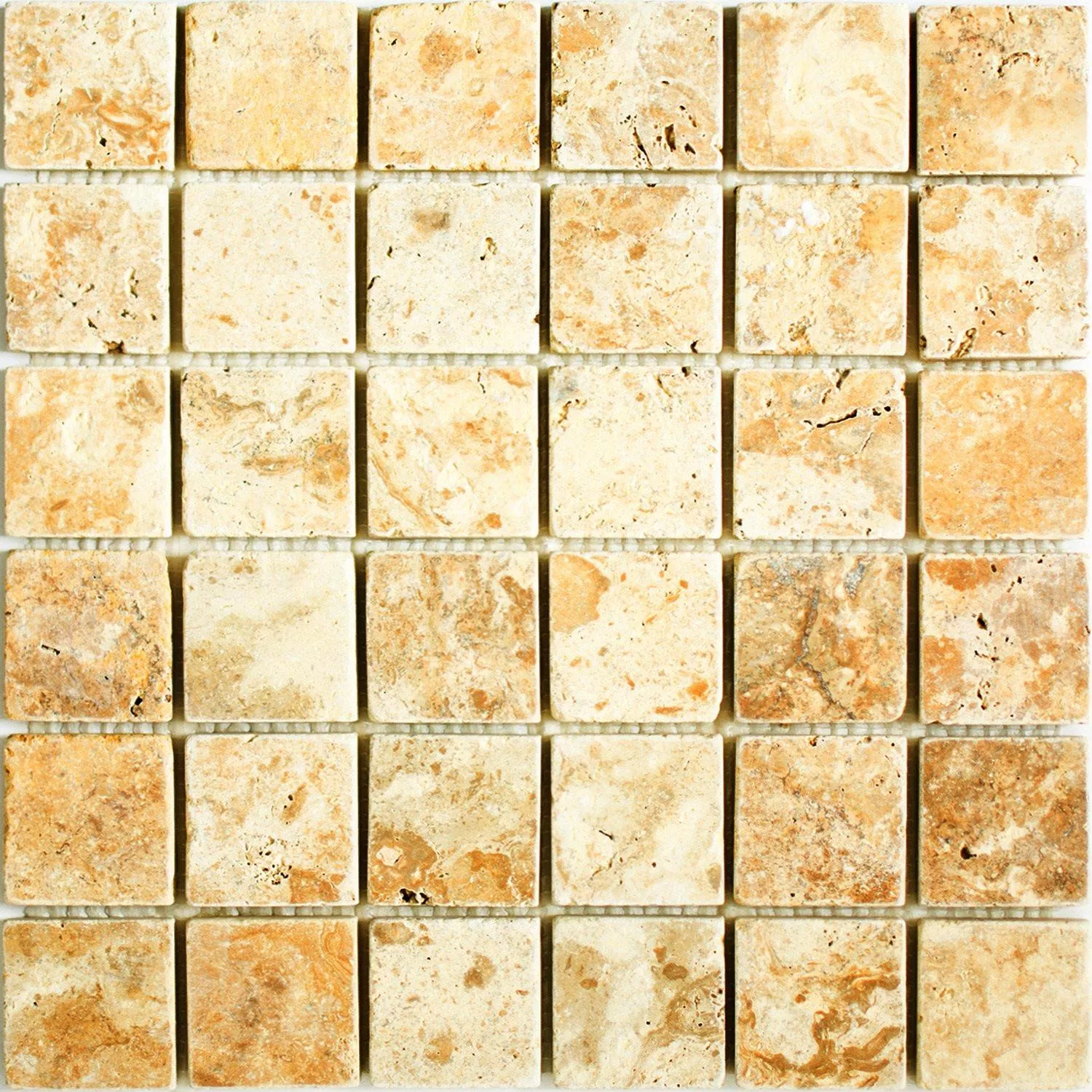 Mosaico Travertin Castello Gold 48