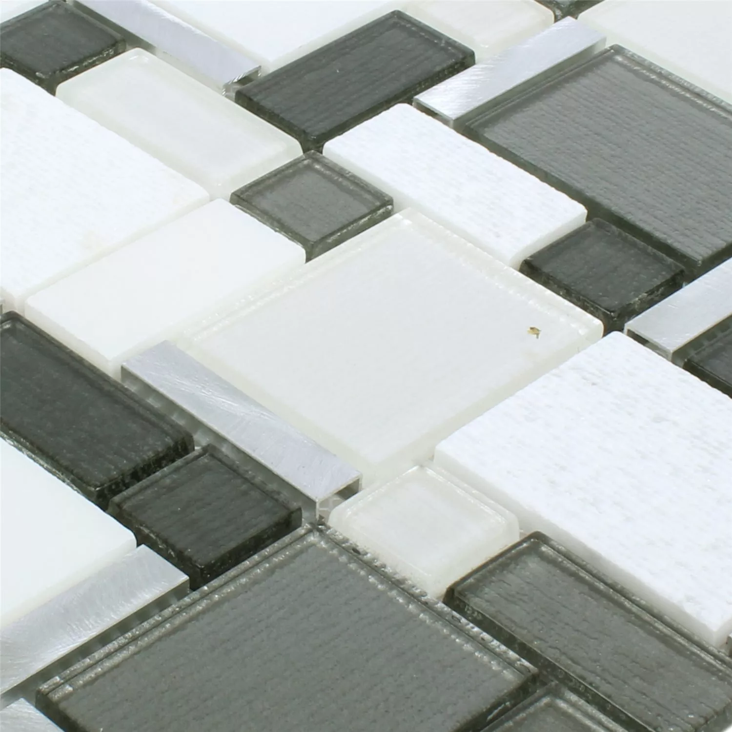 Mosaico Materiale Mix Echo Bianco Grigio