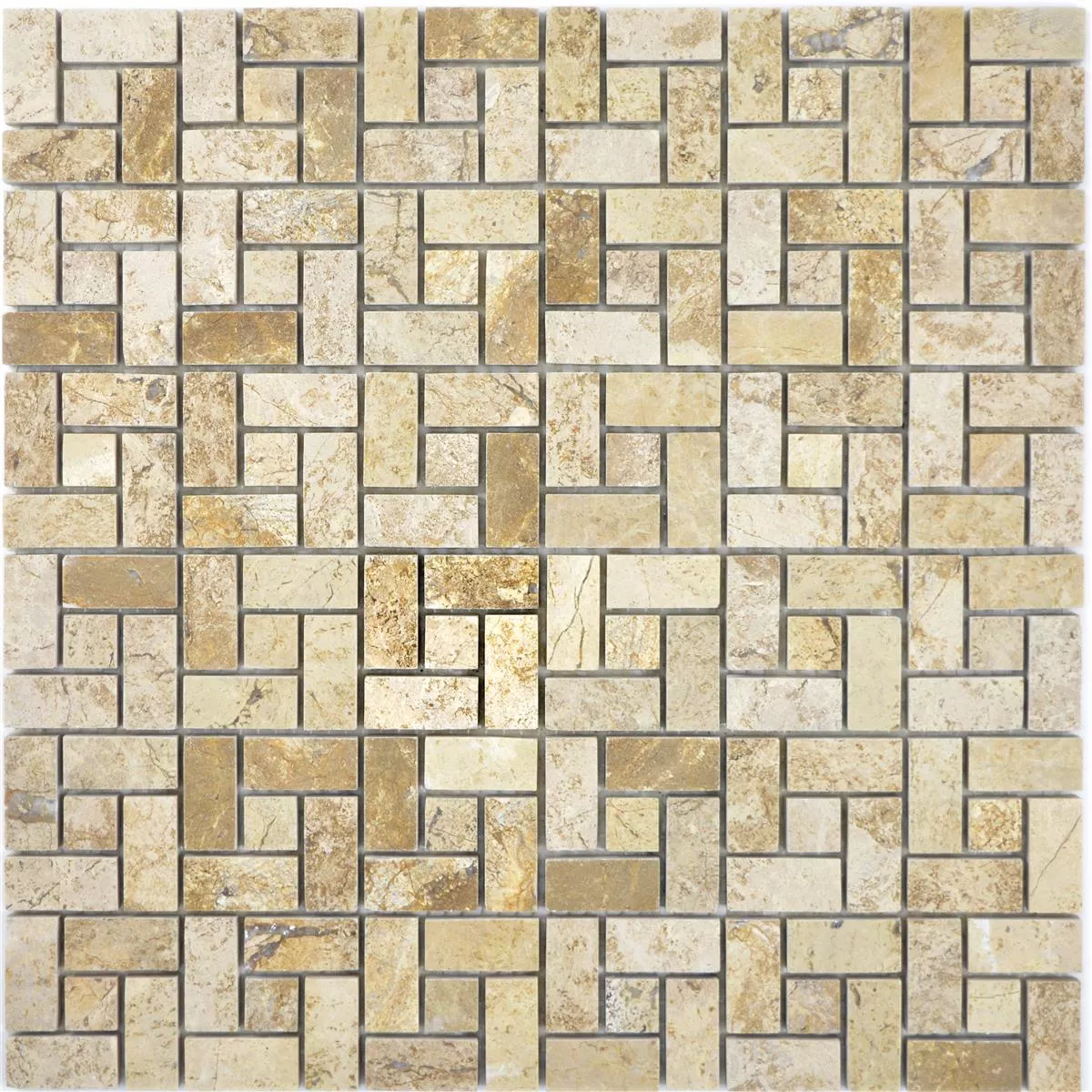 Pietra Naturale Marmo Mosaico Umay Marrone Beige