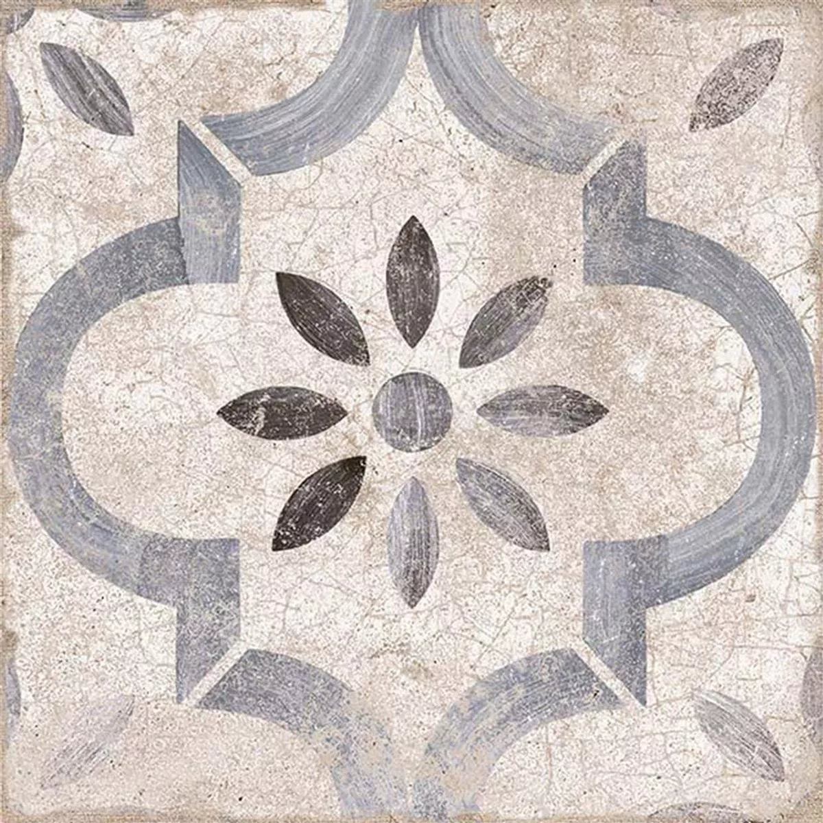 Gres Porcellanato Piastrelle Allora Decorative Blu 22,5 x 22,5cm