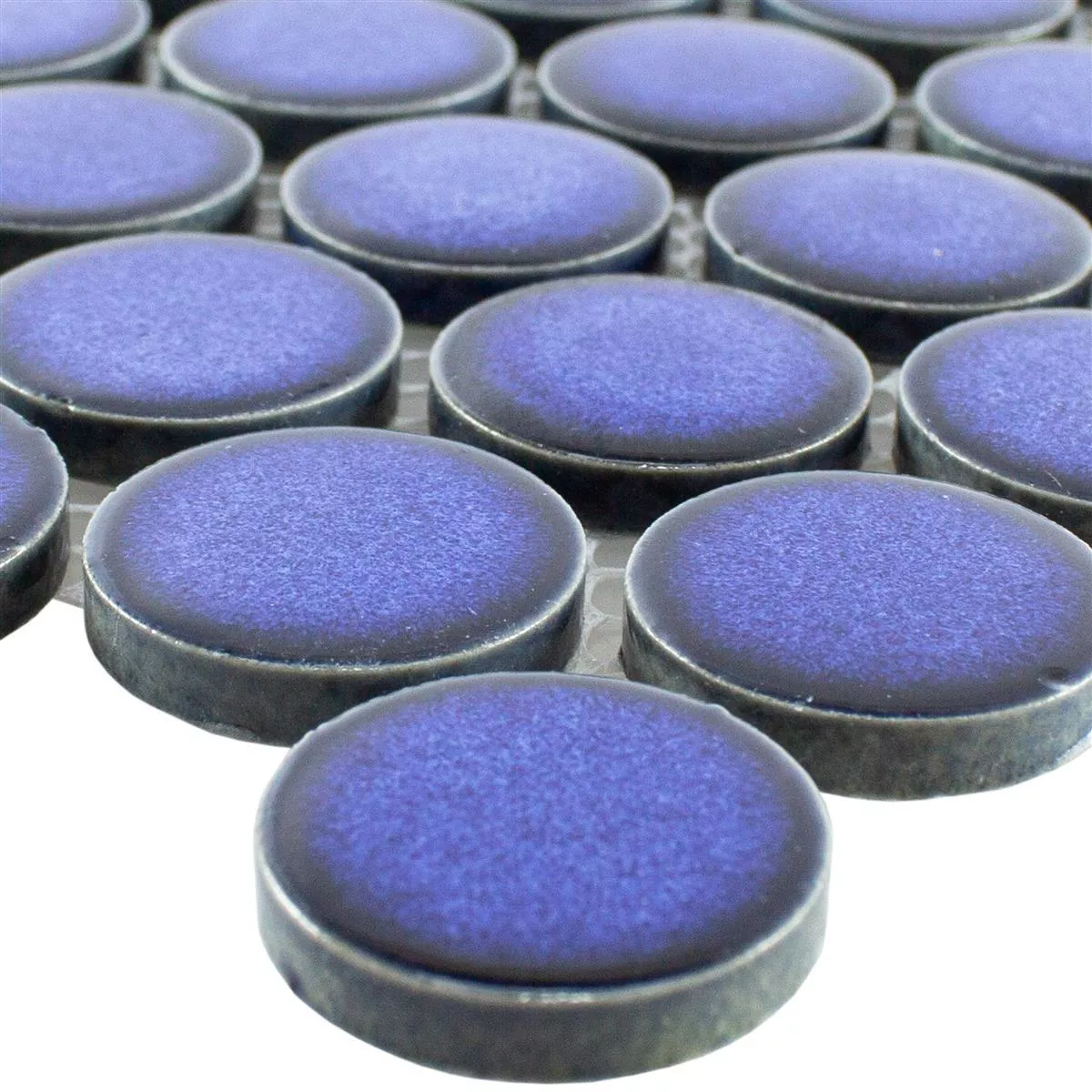 Ceramica Bottone Mosaico Mission Blu