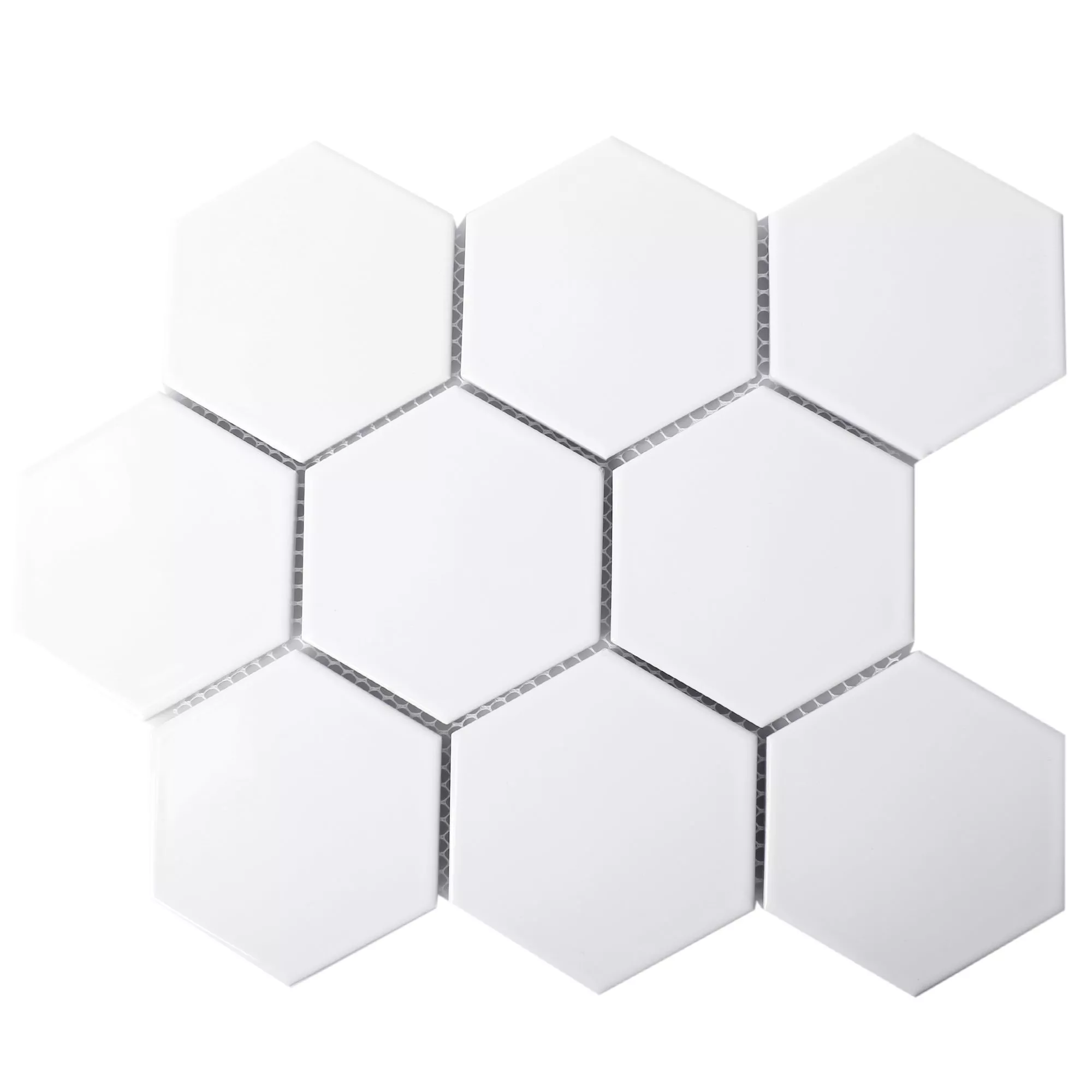 Campione Ceramica Mosaico Hexagon Salamanca Bianco Opaco H95