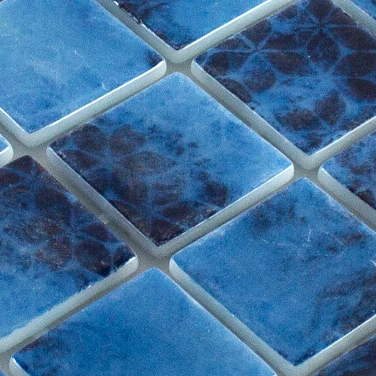 Campione Mosaico vetro piscina Baltic Blu