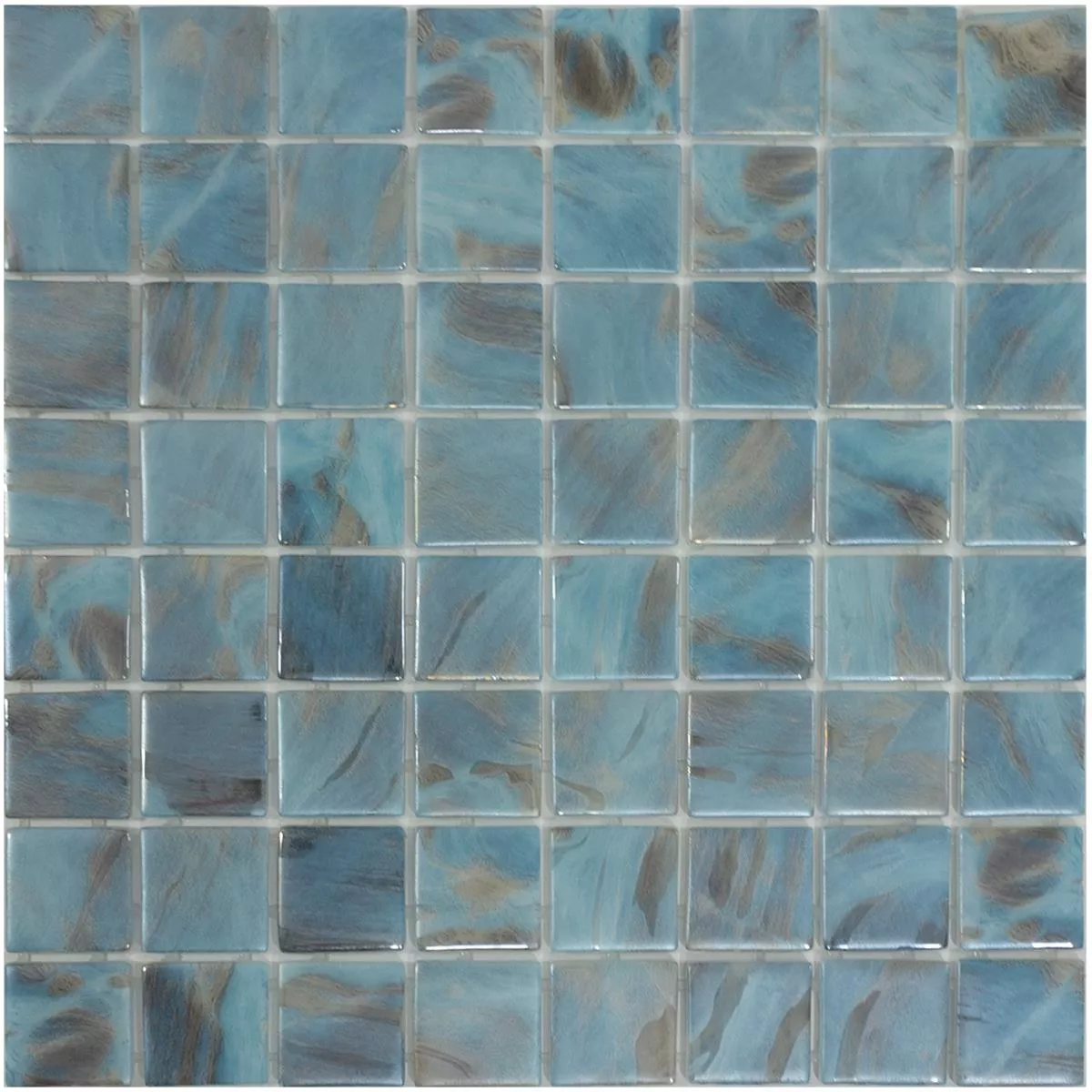 Vetro Piscina Mosaico Alassio Blu 38