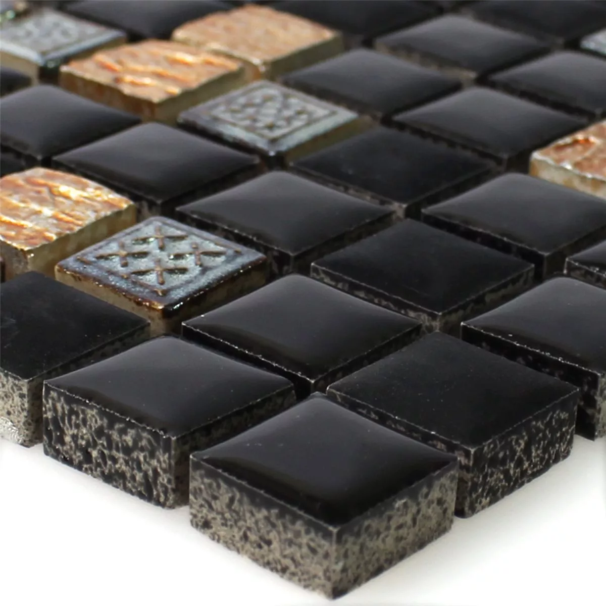 Pietra Naturale Resina Ornamento Mosaico Halesia Nero Rame Argento Pietra Naturale Resina Ornamento Mosaico Halesia Nero Rame Argento