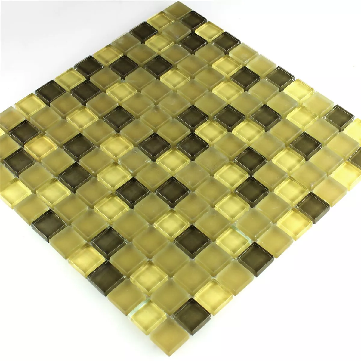 Mosaico Vetro Piastrella Yellow 23x23x8mm