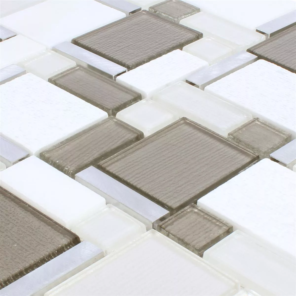 Mosaico Materiale Mix Echo Bianco Beige