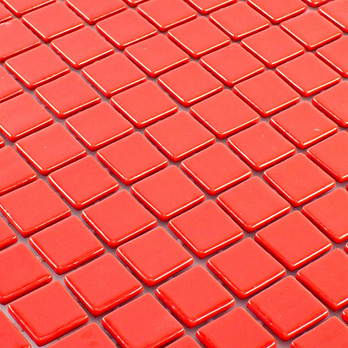 Vetro Pool Piscina Mosaico Pixley Rosso