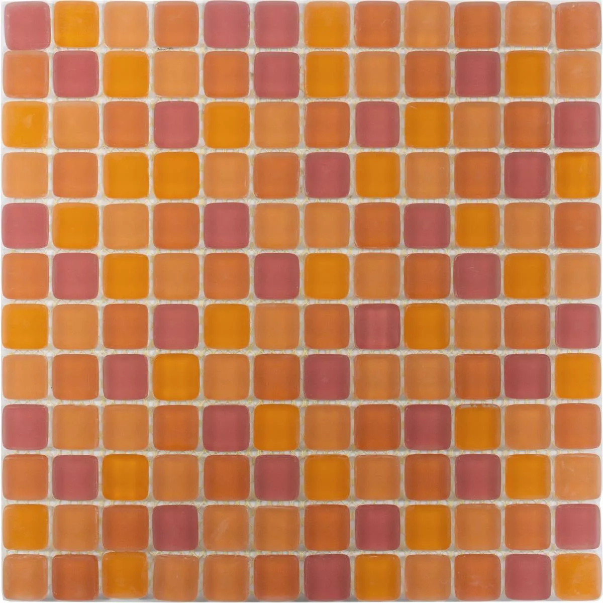 Mosaico Di Vetro Piastrelle Ponterio Frosted Arancione Mix