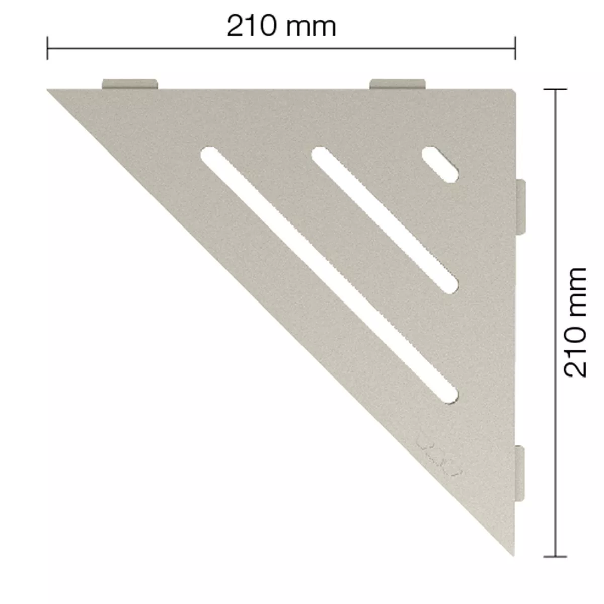 Mensola a muro Mensola per doccia Schlüter triangolo 21x21 cm Wave Cream