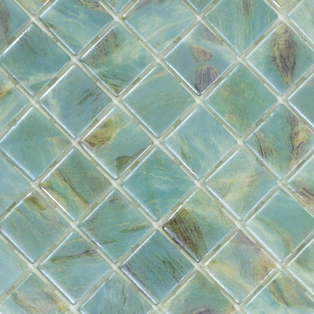 Vetro Piscina Mosaico Alassio Turchese 25