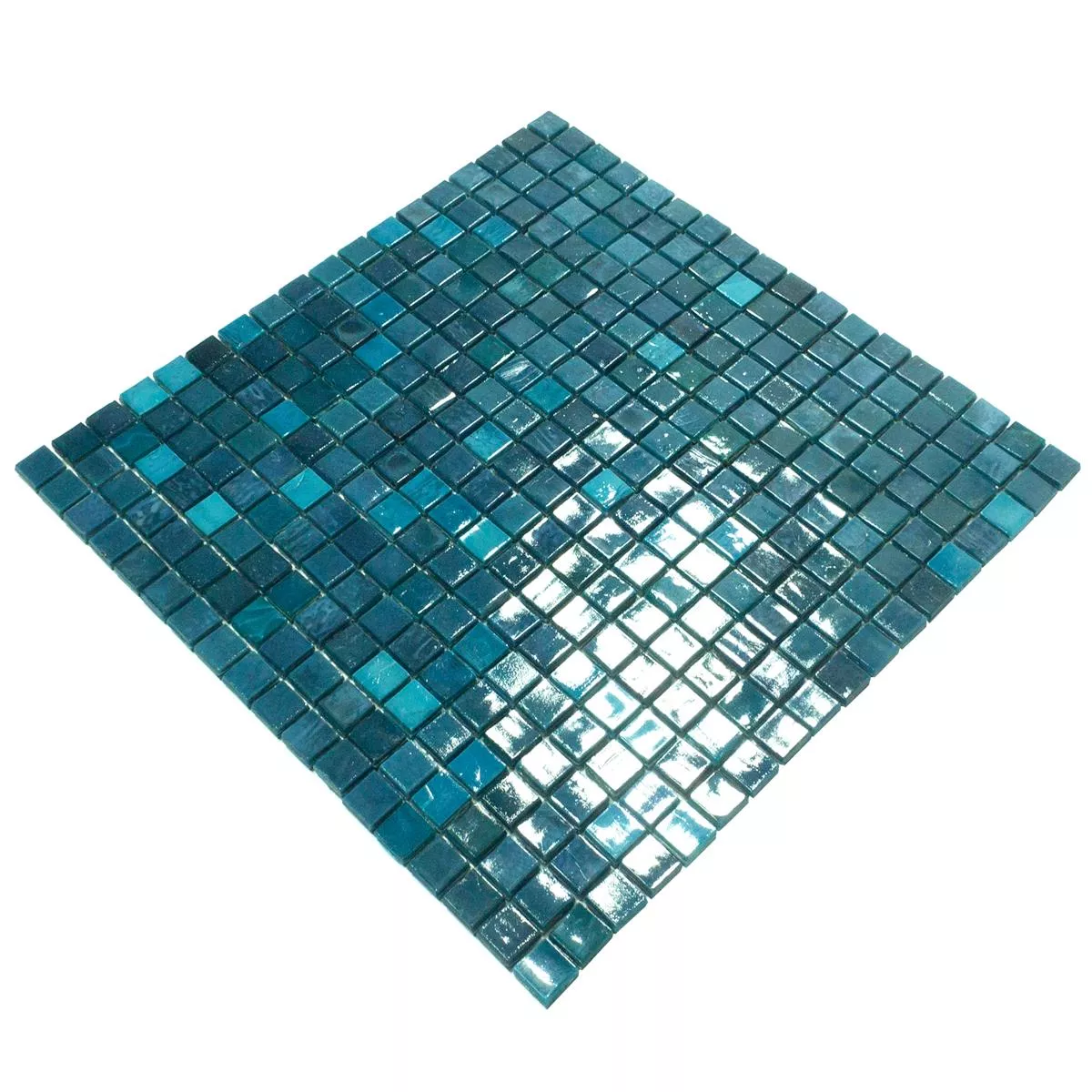 Mosaico Di Vetro Piastrelle New River Azur Blu Mix