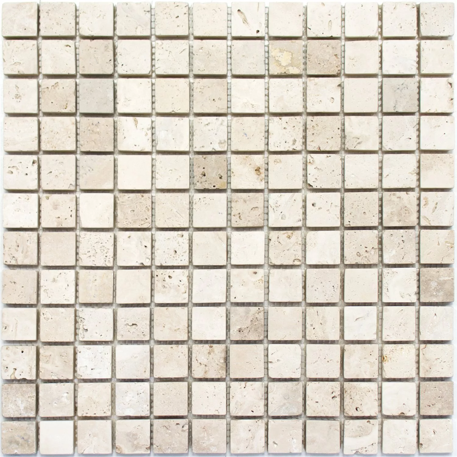 Mosaico Travertino Beige Naturale 26x26x10mm