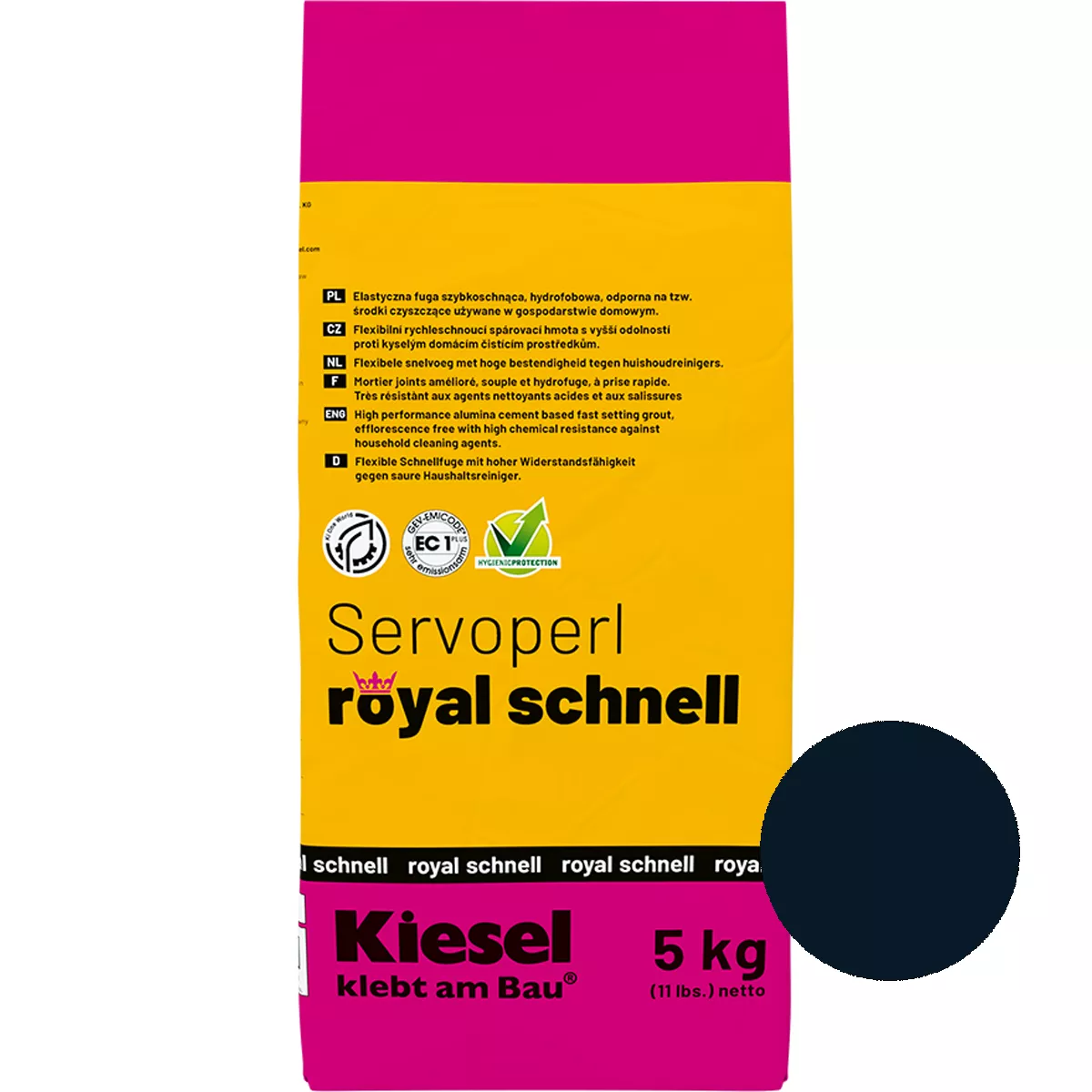 Composto per fughe Servoperl Royal Quick Velvet Nero 5 kg