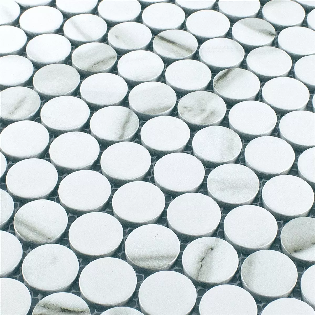 Ceramica Bottone Rotonda Mosaico Hunter Carrara