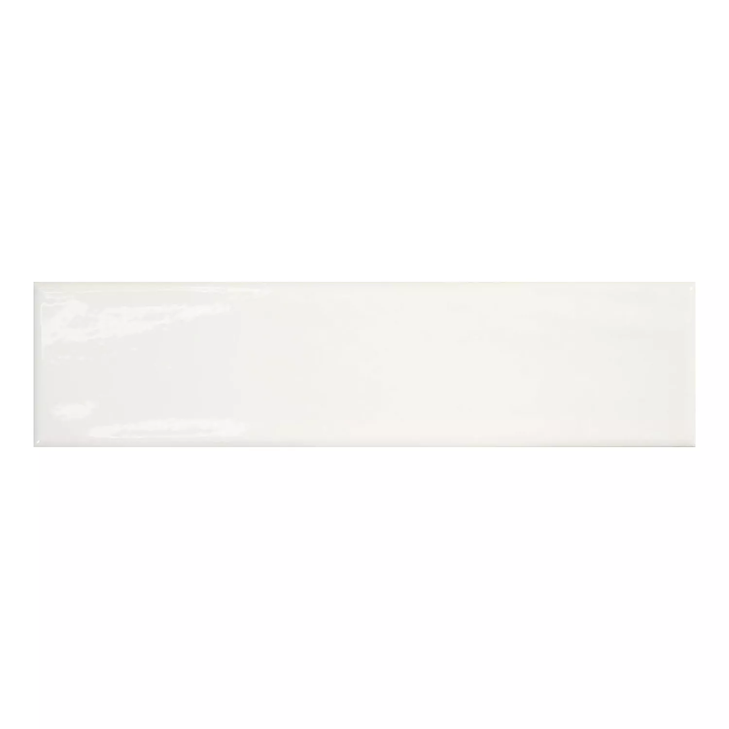 Capena Bianco Lucida Rustico 7,5x30 cm Blanco