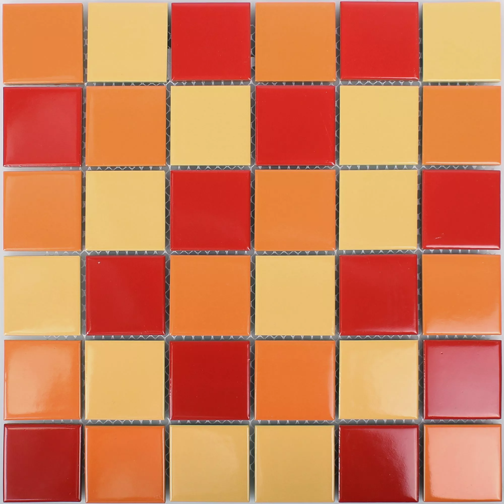Campione Mosaico Ceramica Dordogne Giallo Arancione Rosso 