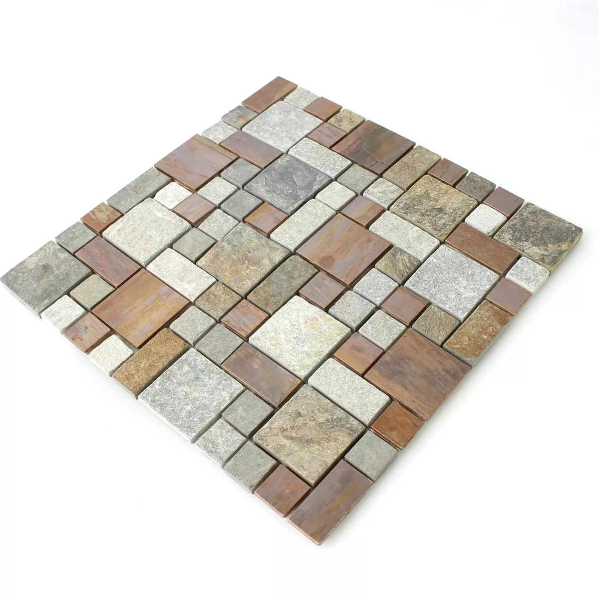 Mosaico Pietra Naturale Rame Mix
