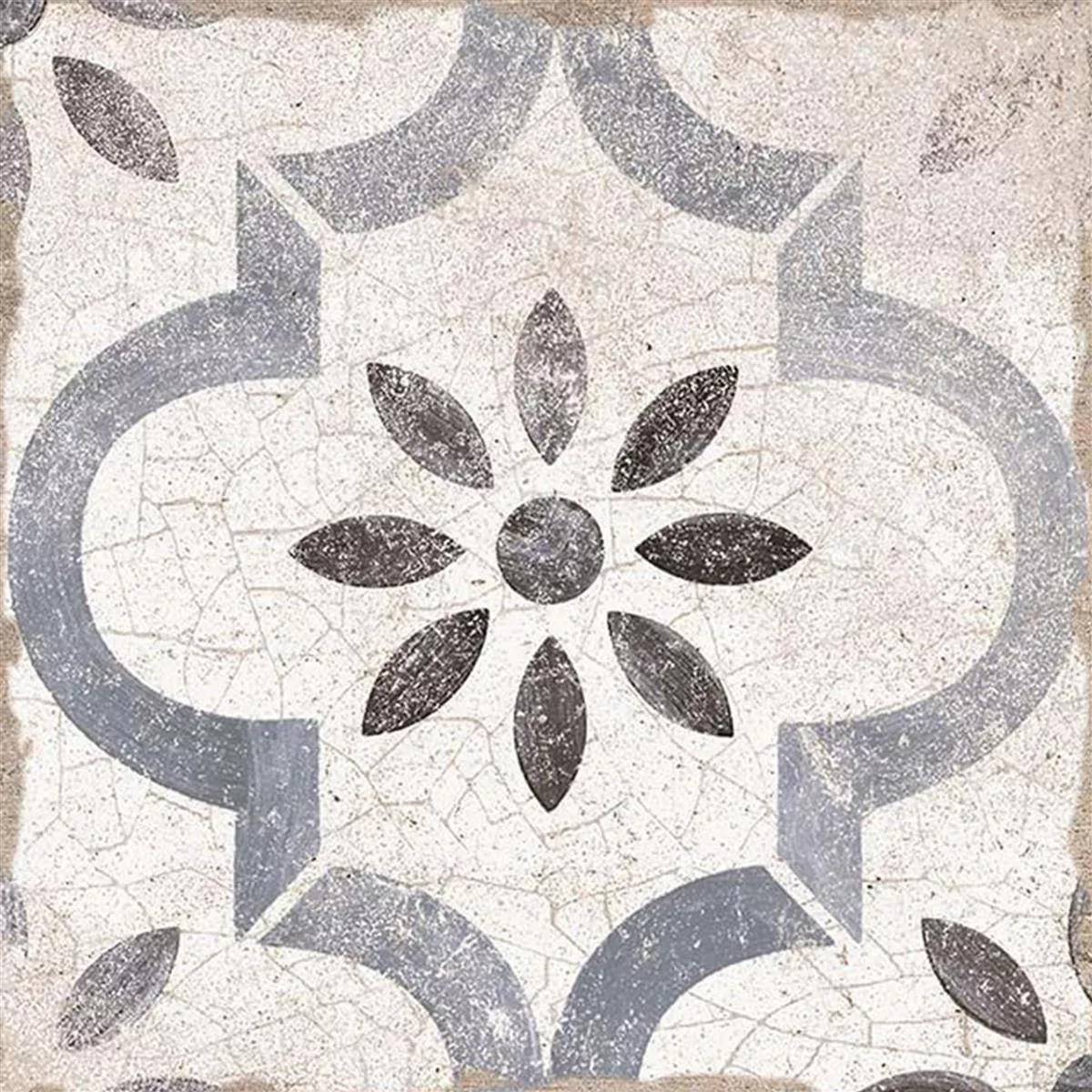 Gres Porcellanato Piastrelle Allora Decorative Blu 22,5 x 22,5cm