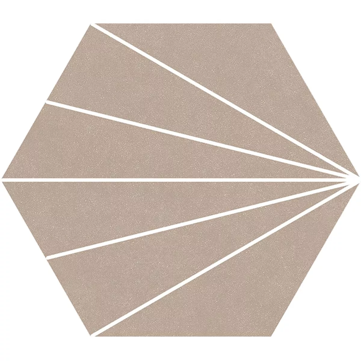 Gres Porcellanato Piastrelle Millennium Esagono 3D Ottica Taupe 22,5 x 25,9cm