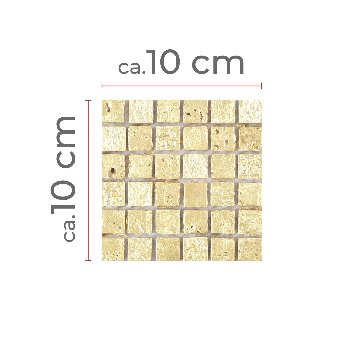 Campione Pietra Naturale Resin Mosaico Lucky Oro