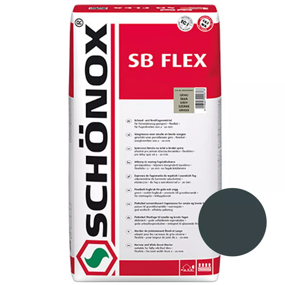 Schönox SB Flex Mortaio Antracite - Gres Fine E Giunti In Gres (15Kg)