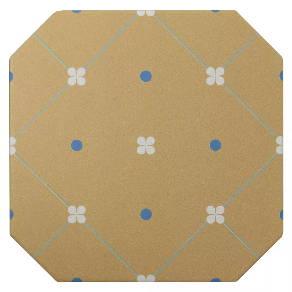 Gres Porcellanato Piastrelle Genexia Decor Beige Ottagono 20x20cm