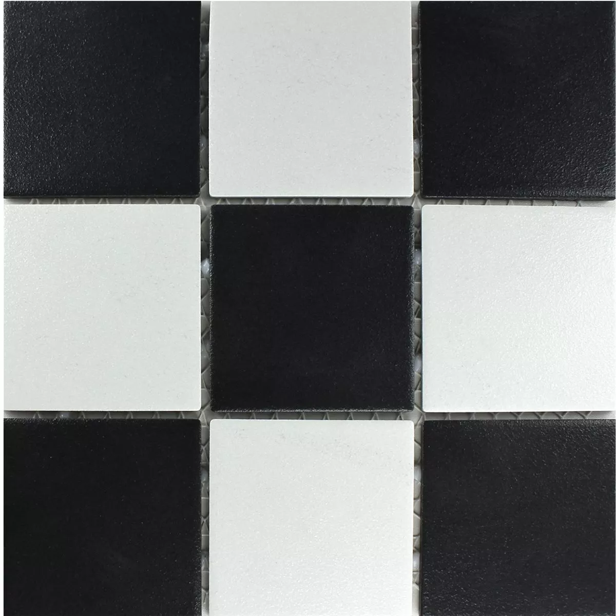 Campione Mosaico Ceramica Nero Bianco Opaco