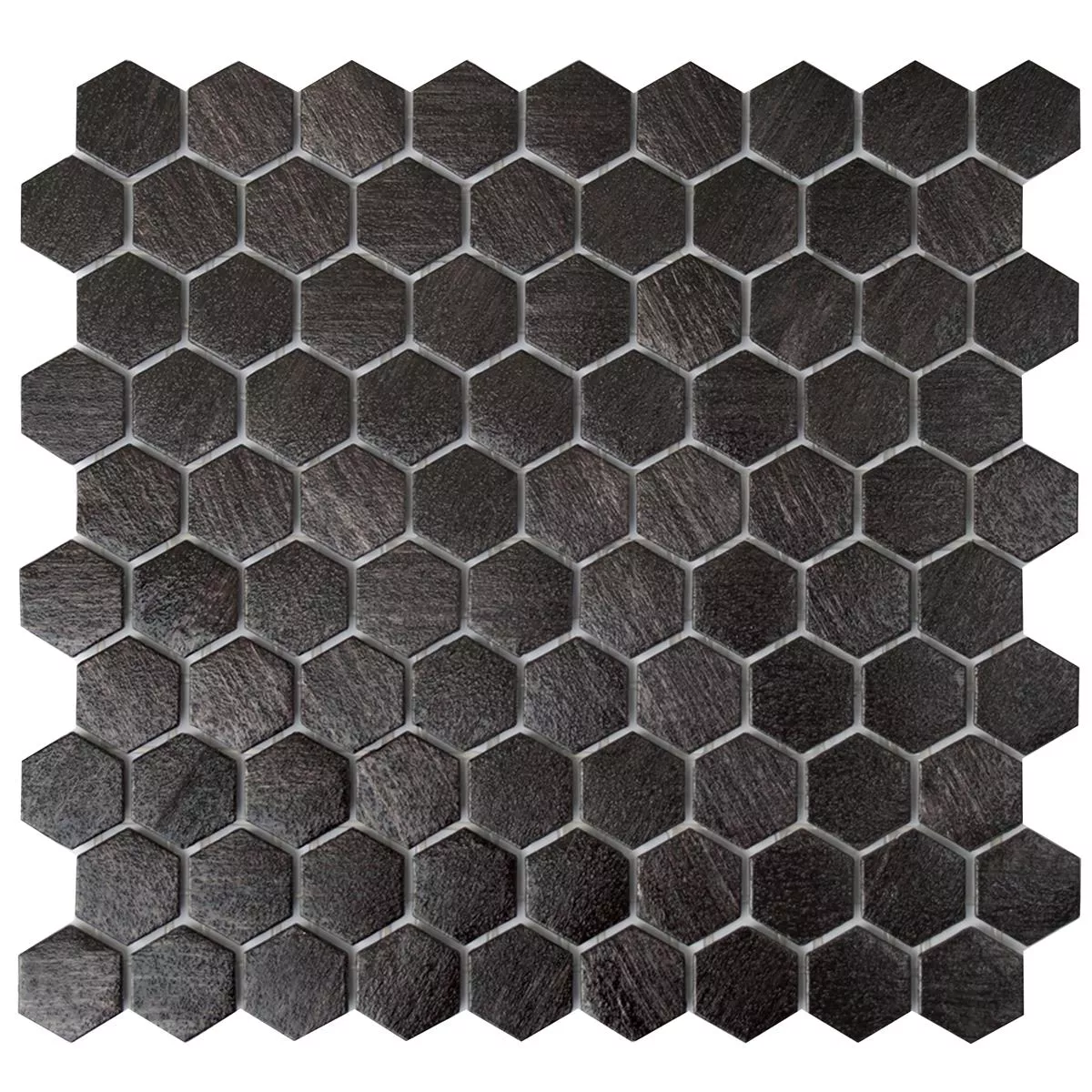 Mosaico Di Vetro Piastrelle Trend-Vi Esagono 2104 Antracite