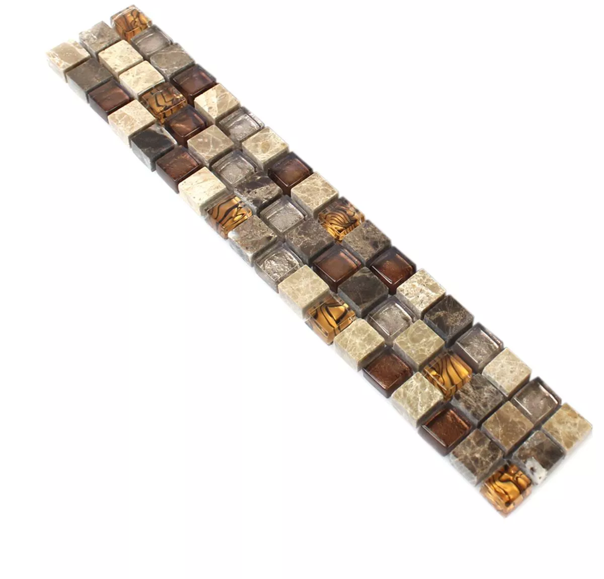 Vetro Pietra Naturale Mosaico Confine Gabon Marrone Vetro Pietra Naturale Mosaico Confine Gabon Marrone