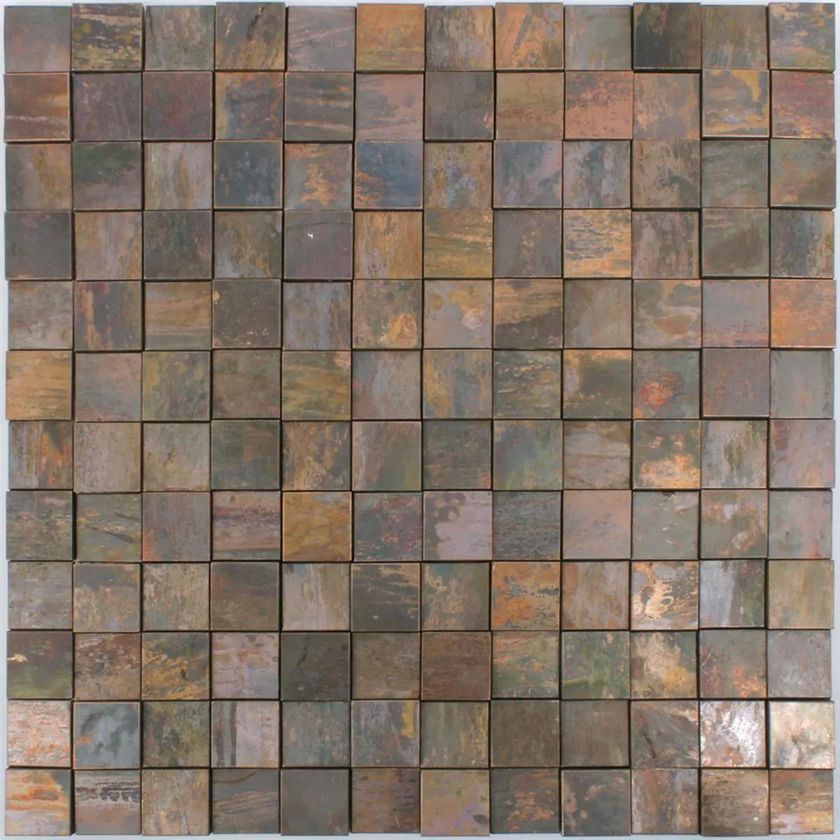 Mosaico Rame Santorini Quadrat 3D