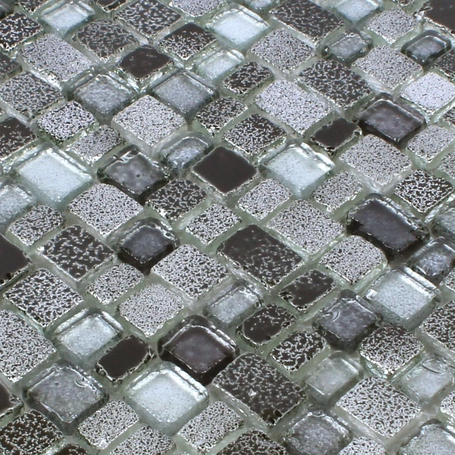 Mosaico Vetro Roxy Nero Argento