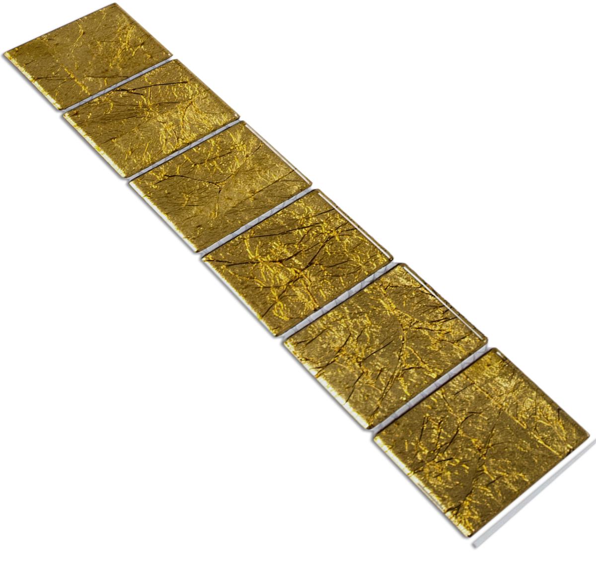 Mosaico Di Vetro Piastrelle Confine Artist Oro Q48