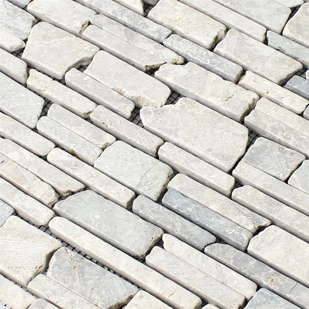 Mosaico Marmo Brick Uni Grigio