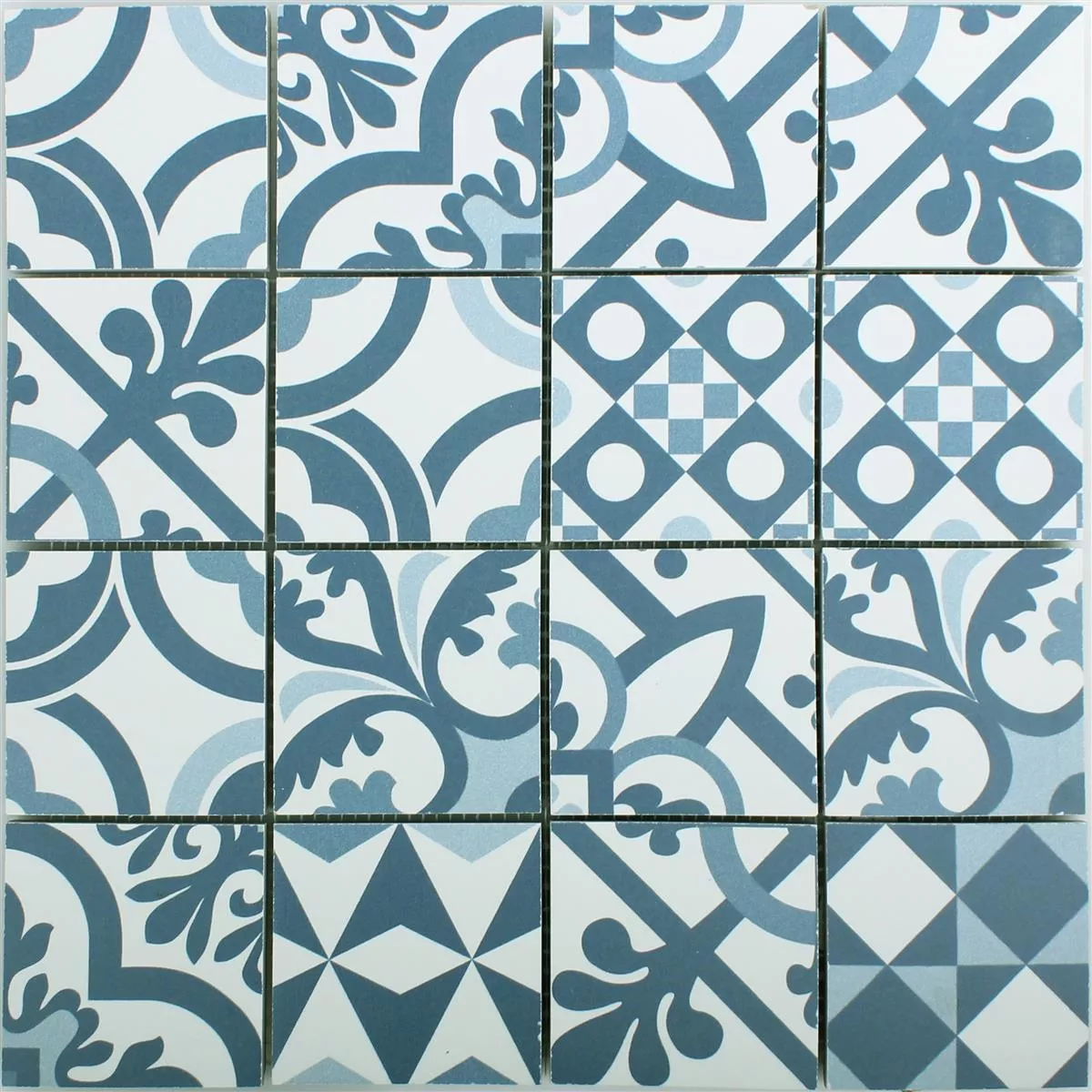 Campione Ceramica Mosaico Retro Piastrelle Utopia Blu R10/B