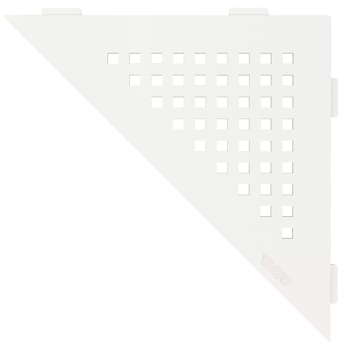 Mensola a muro Mensola per doccia Schlüter triangolo 21x21 cm quadrato bianco
