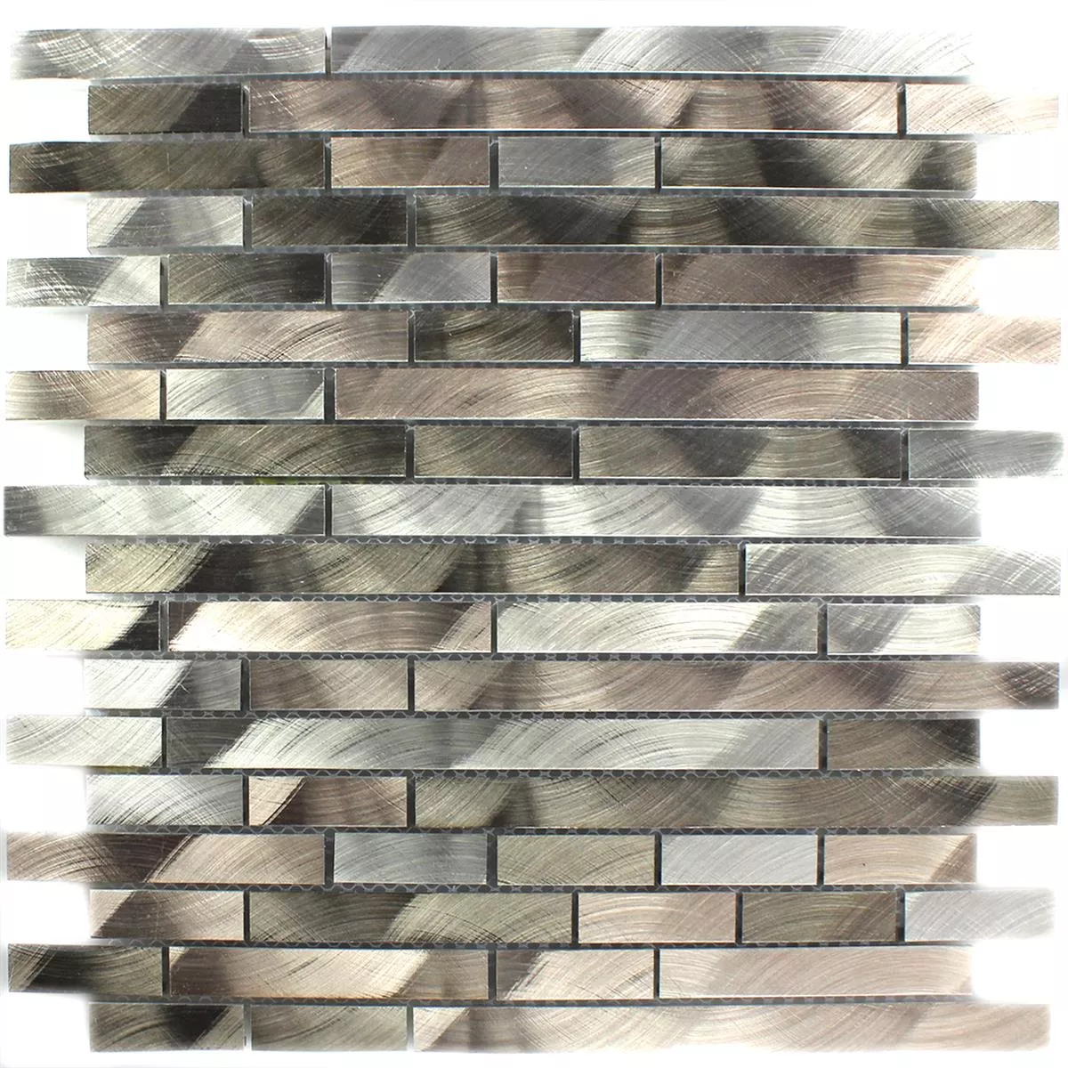 Campione Mosaico Alluminio Metallo Sahara Marrone Mix