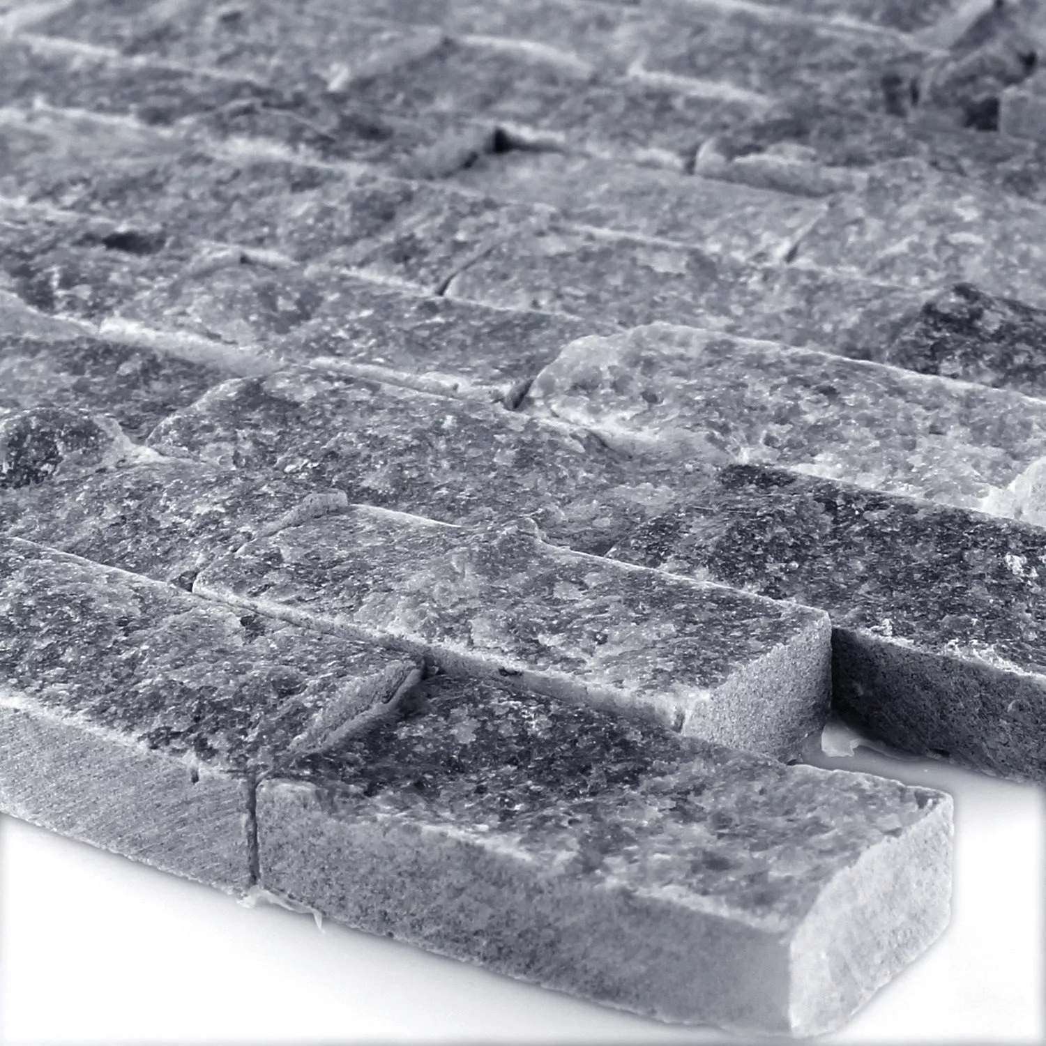 Mosaico In Pietra Naturale Marmo Visso Nero 3D Mosaico In Pietra Naturale Marmo Visso Nero 3D