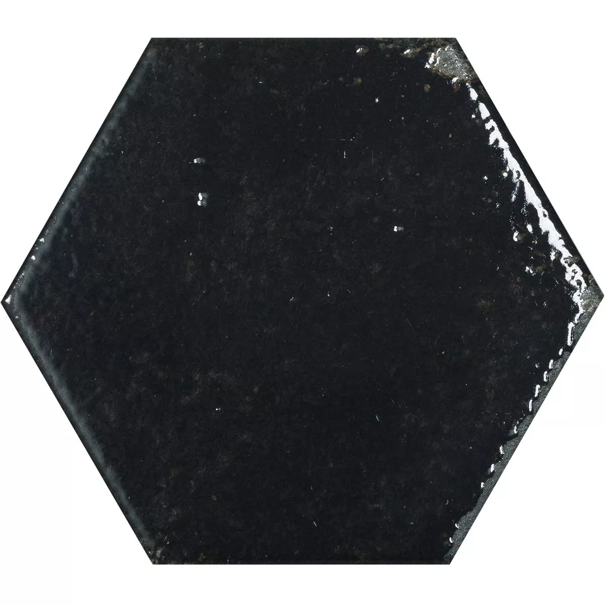 Rivestimenti Lara Lucida Ondulato 13x15cm Esagono Nero Rivestimenti Lara Lucida Ondulato 13x15cm Esagono Nero