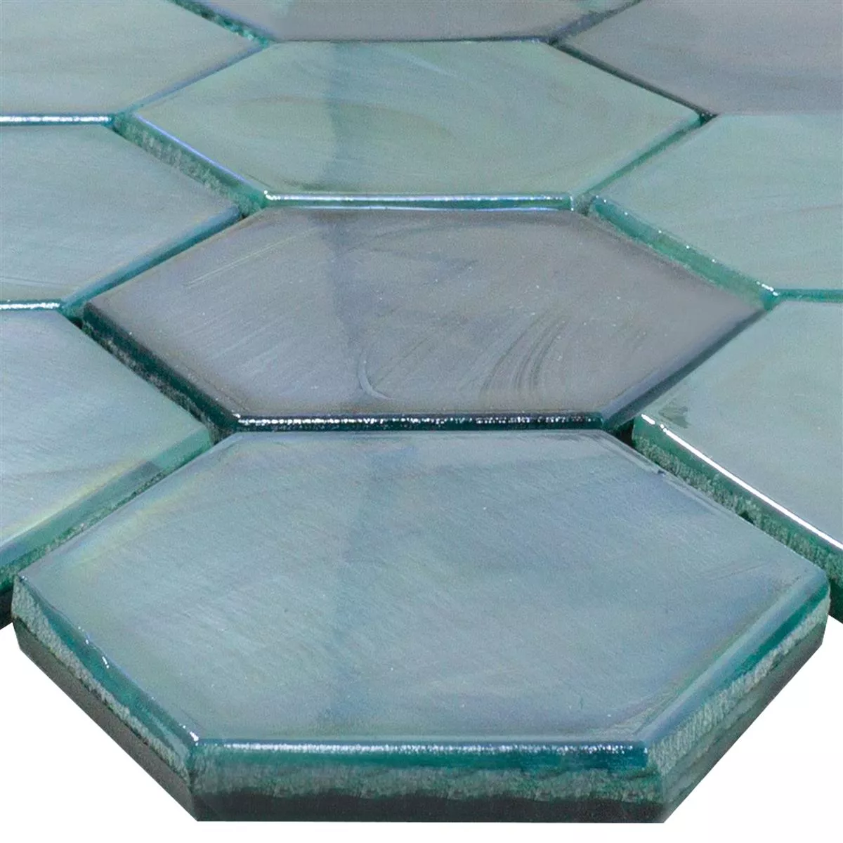 Mosaico Di Vetro Piastrelle Andalucia Esagono Verde Mosaico Di Vetro Piastrelle Andalucia Esagono Verde