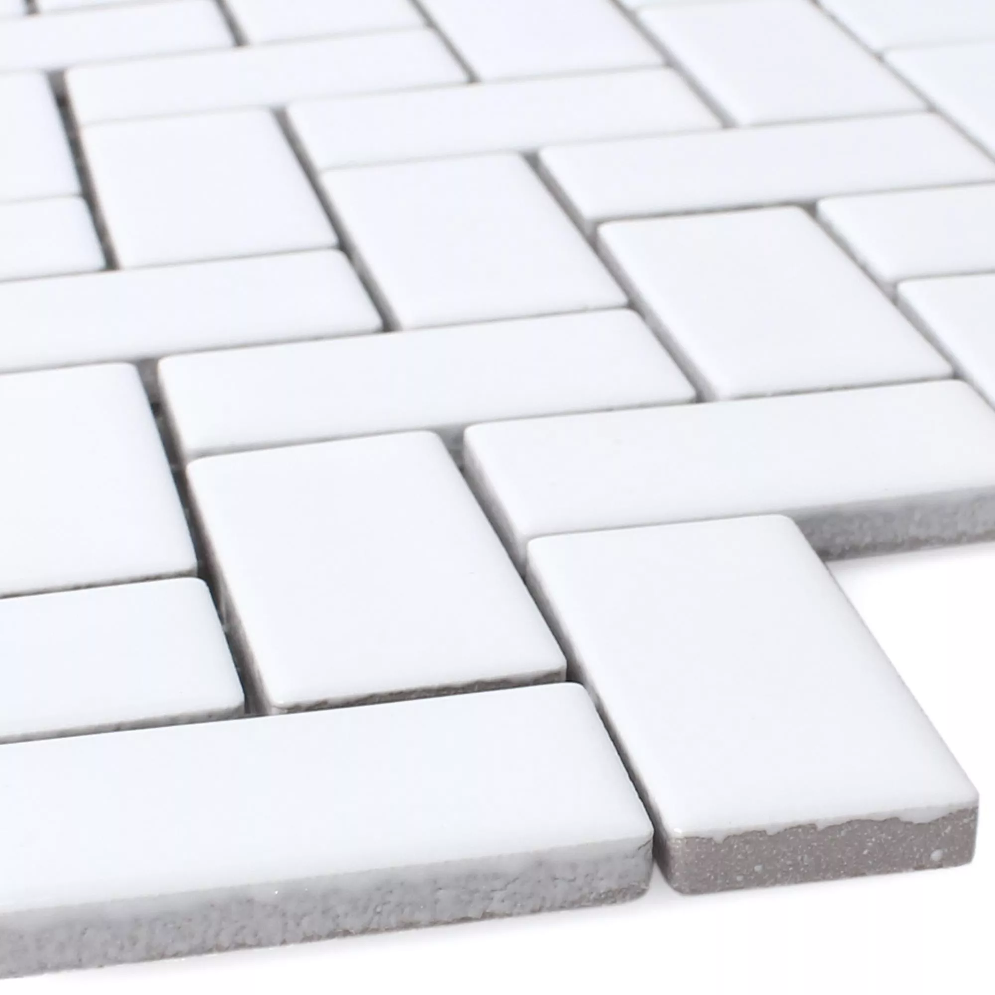 Mosaico Ceramica Casillas Bianco Opaco Mosaico Ceramica Casillas Bianco Opaco