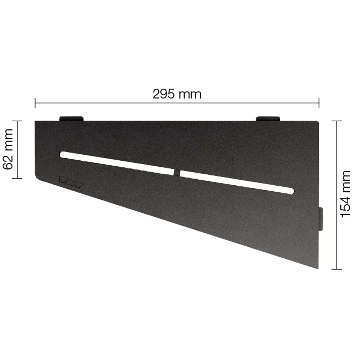 Mensola a muro Mensola per doccia Schlüter quadrata 15,4x29,5 cm antracite puro