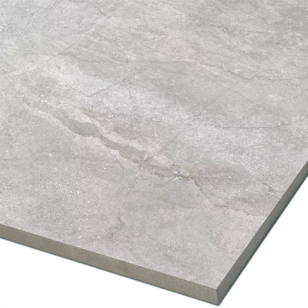 Campione Piastrelle Pangea Marmo Ottica Lucidato Argento 60x60cm