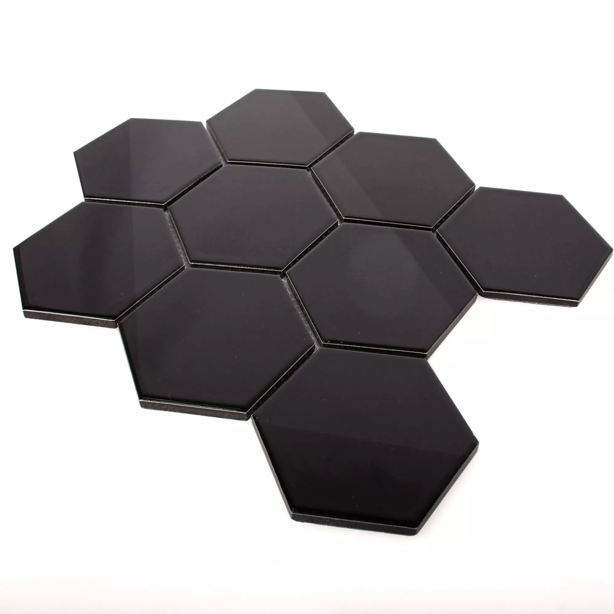 Ceramica Mosaico Hexagon Salamanca Nero Lucida H95