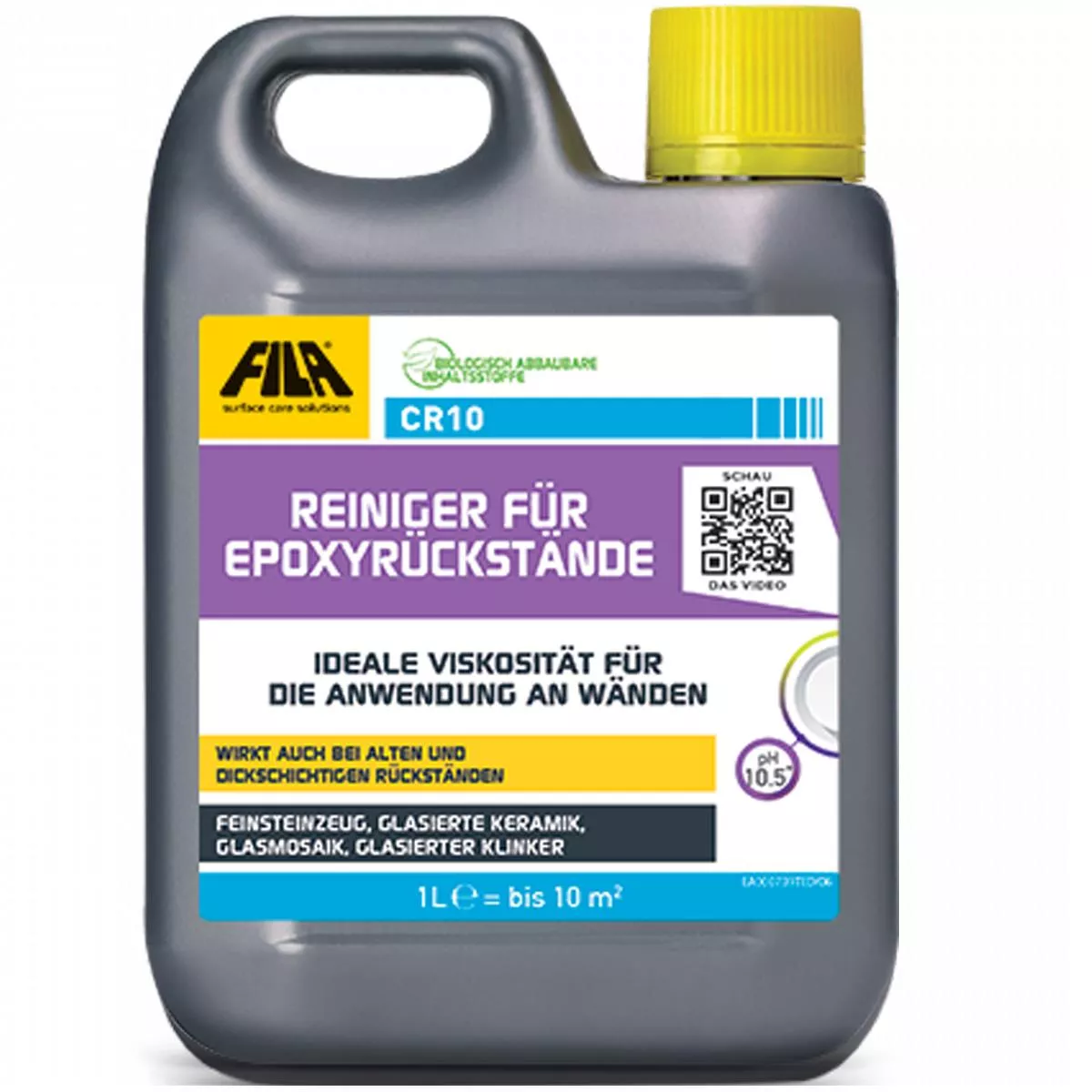 Fila CR10 detergente per stucchi epossidici 1 litro Fila CR10 detergente per stucchi epossidici 1 litro